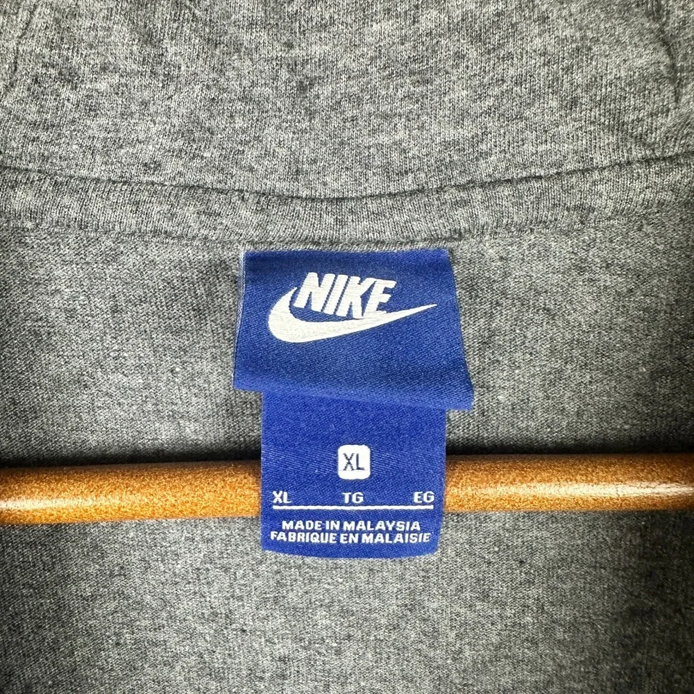 Nike Sportswear Full Zip Hoodie Mens XL‎ Gray Lightweight Jersey Sweatshirt